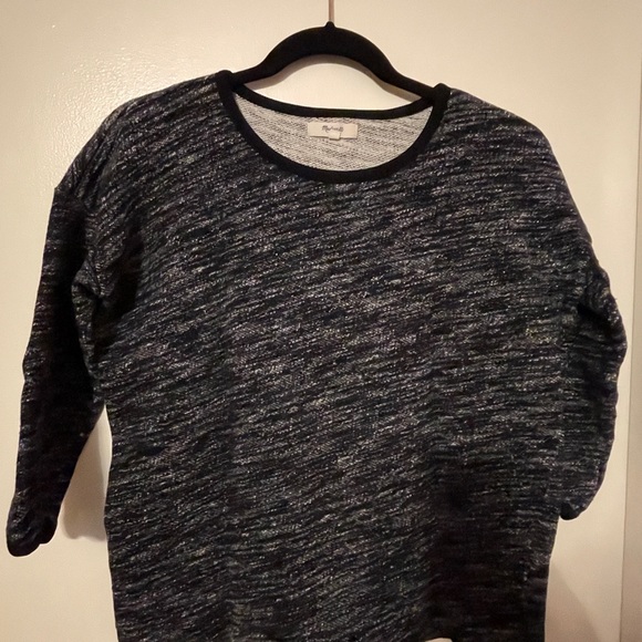 MADEWELL Black Marled Shadowtree Pullover Top sz S - Picture 6 of 6